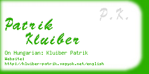 patrik kluiber business card